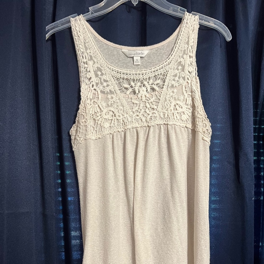 Charming Charlie crochet tank